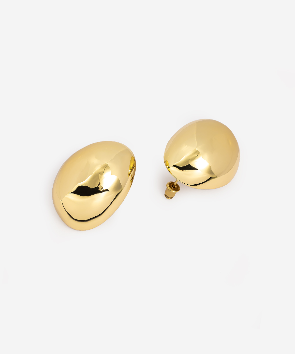 button studds earrings gold