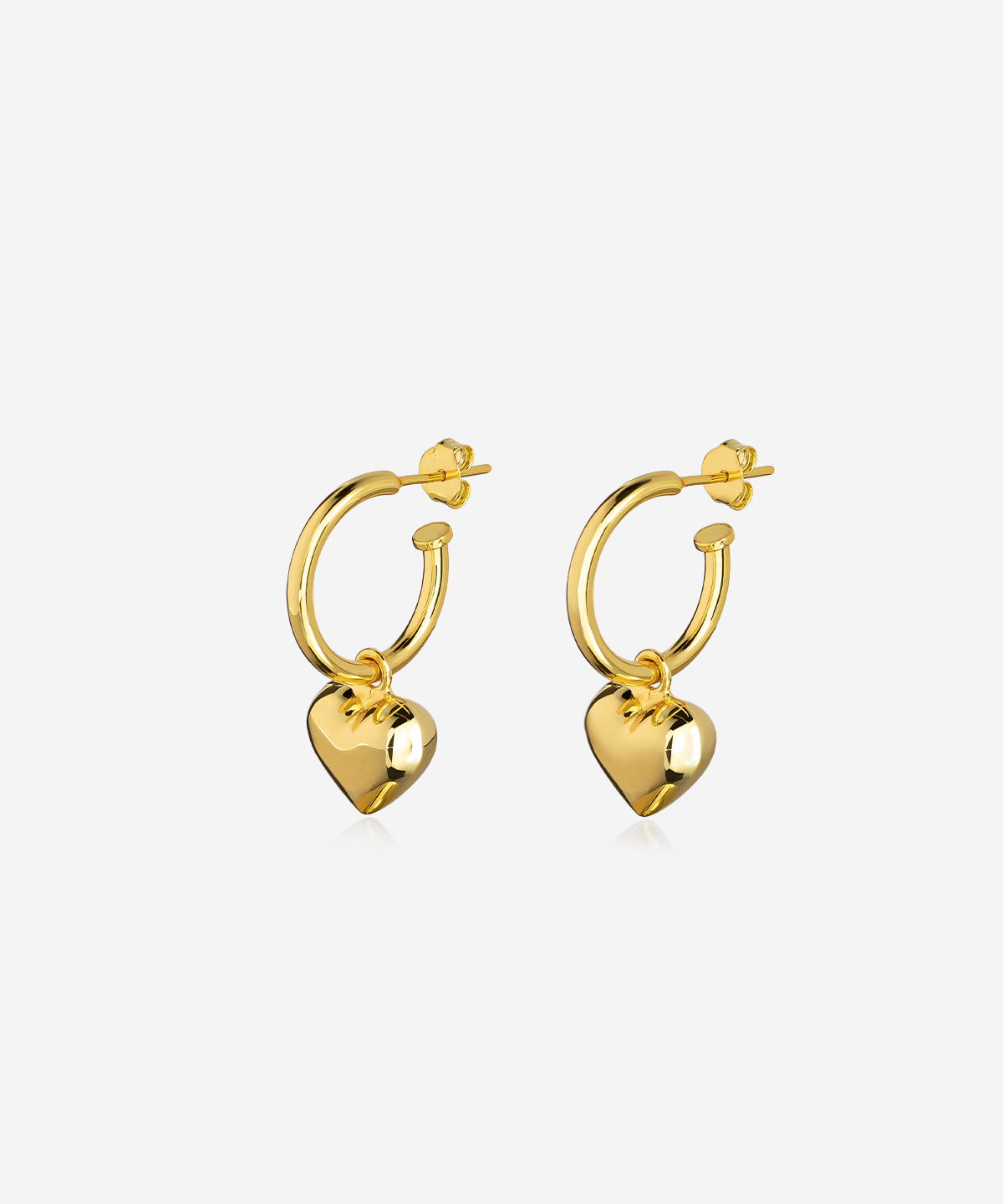 Amore gold-plated earrings
