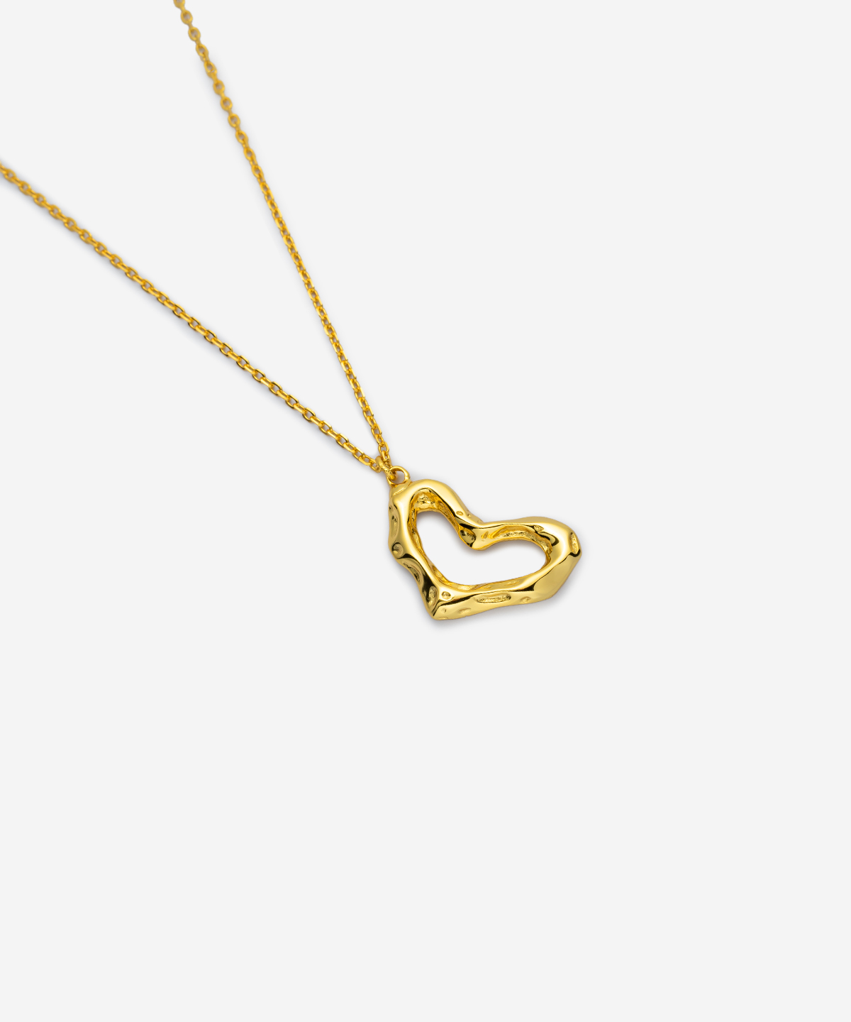 Antique heart gold-plated  necklace
