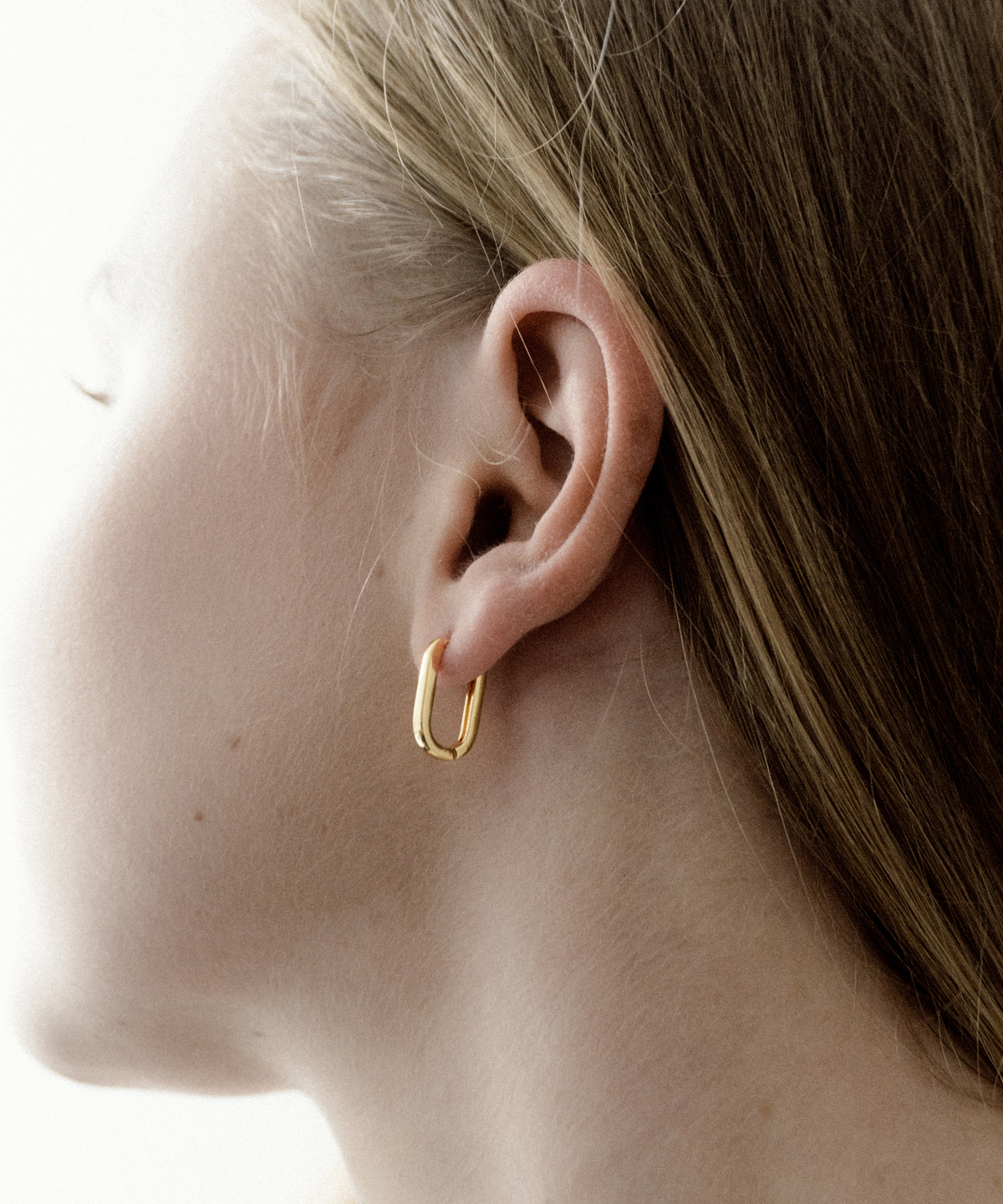 Bold hoops náušnice pozlátená mosadz