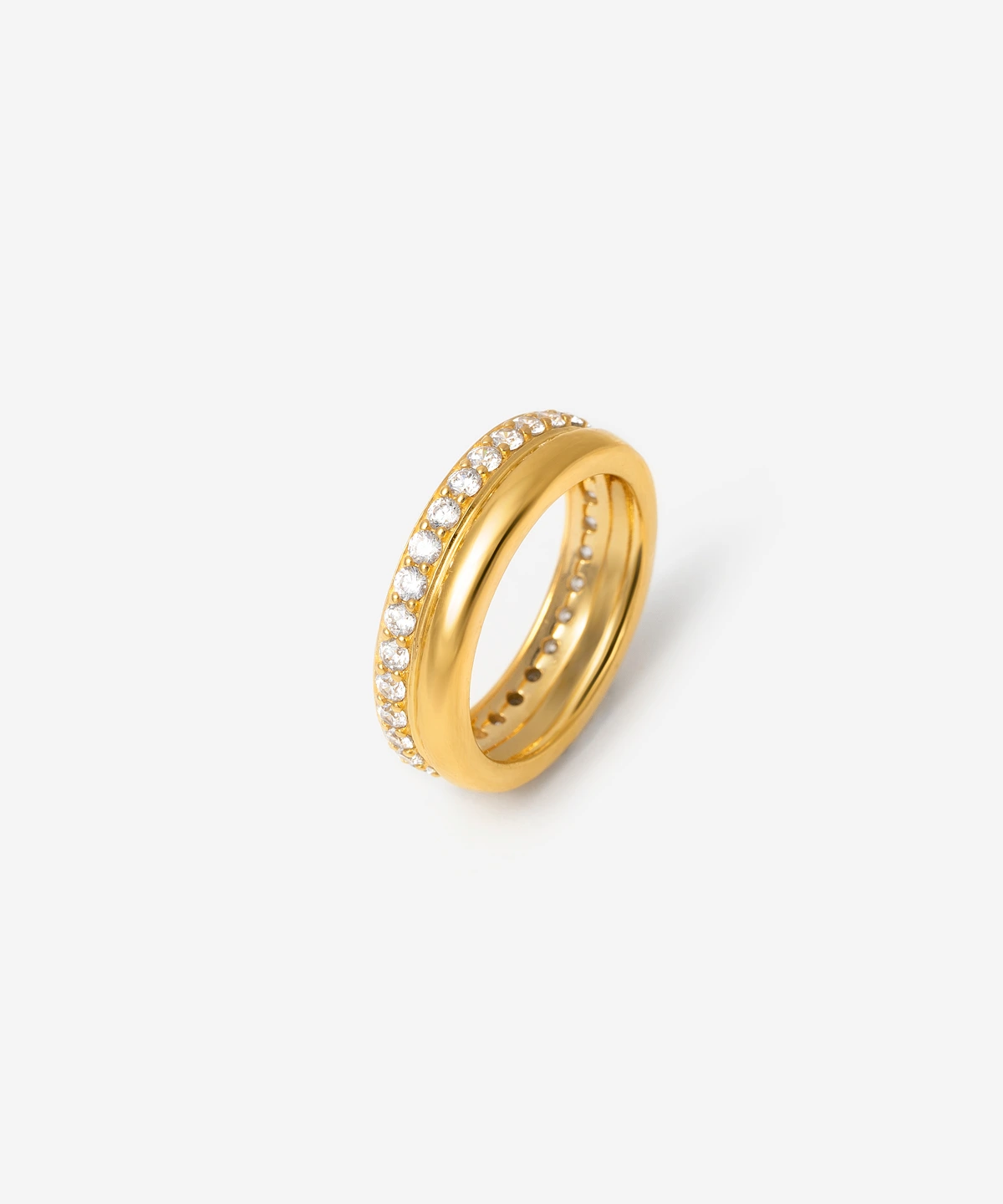 Round ring prsten pozlacený
